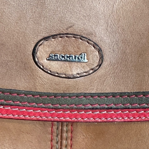 Saccardi Handmade Italian Leather Crossbody Bag Unique - Picture 11 of 13